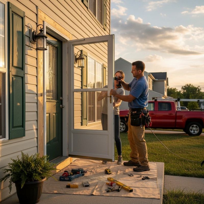 Storm Door Installation detail